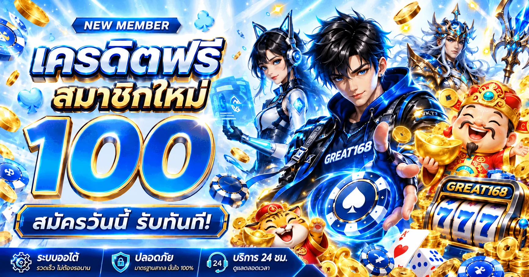 GREAT168 เว็บตรง สล็อต บาคาร่า แทงบอล ฝากถอนออโต้